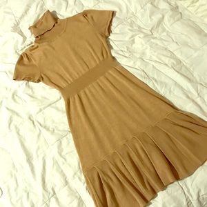 Planet Gold Brown turtle neck sweater dress.